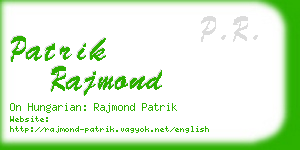 patrik rajmond business card